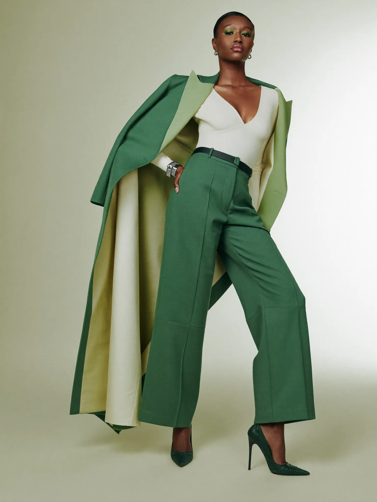 Technical knit futuristic outfit